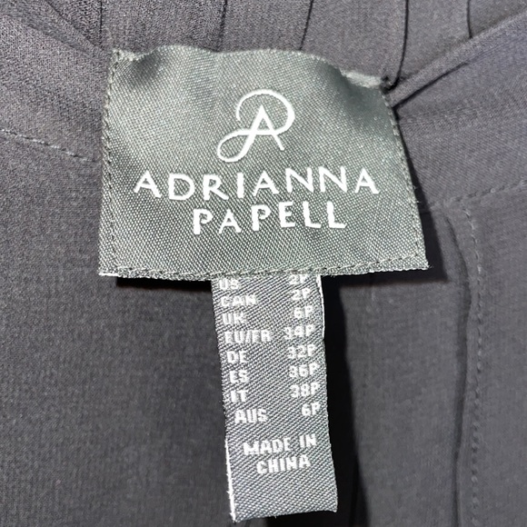 - Adrianna Papell Black Chiffon Ruffle Wide Leg Pants - Picture 7 of 9